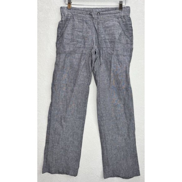 Athleta Women's Heathered Linen Striaght Leg Size 2 Pants - Picture 1 of 9